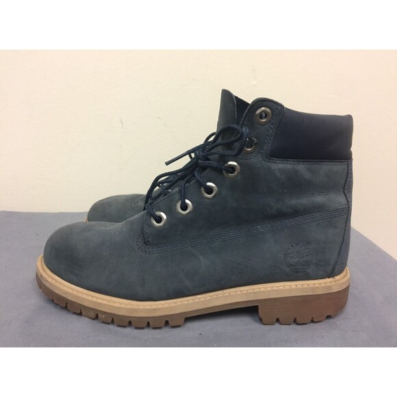 Timberland 9497R 6'' Premium Dark Blue Junior - Women's Ankle  Boots SIZE US 5 - Picture 4 of 10